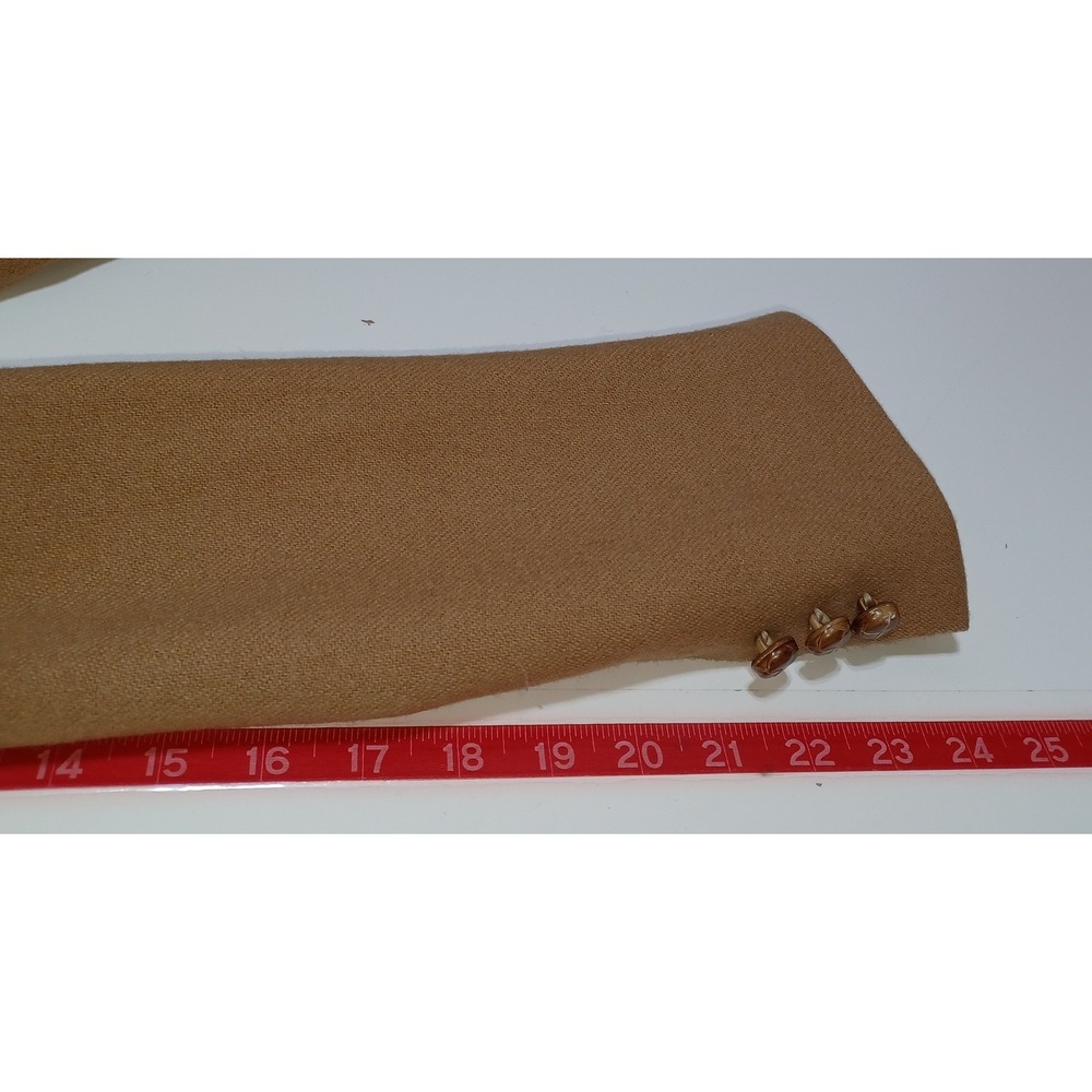 VTG Bretton Place Blazer Womens 8 Camel 100% Wool USA Academia Preppy Classic - Picture 12 of 12